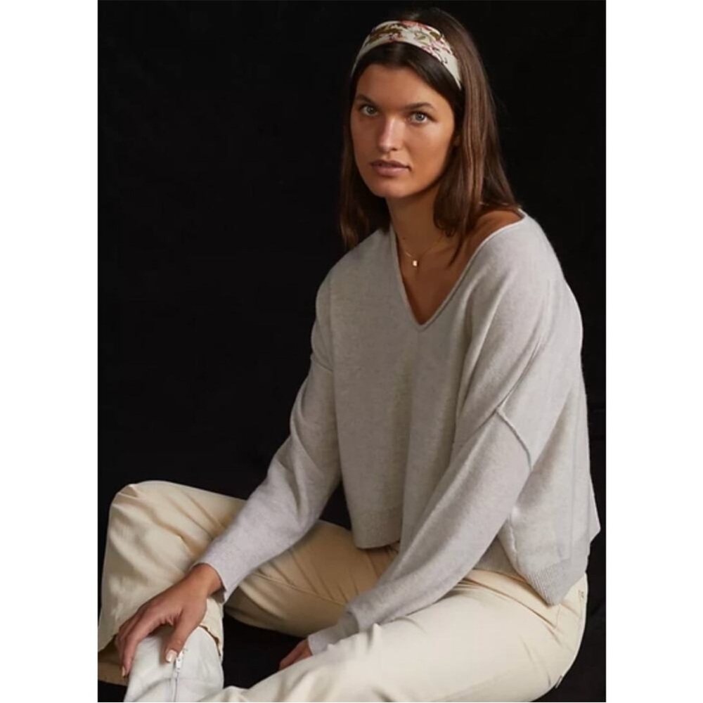 Anthropologie Gray Cashmere Sweater